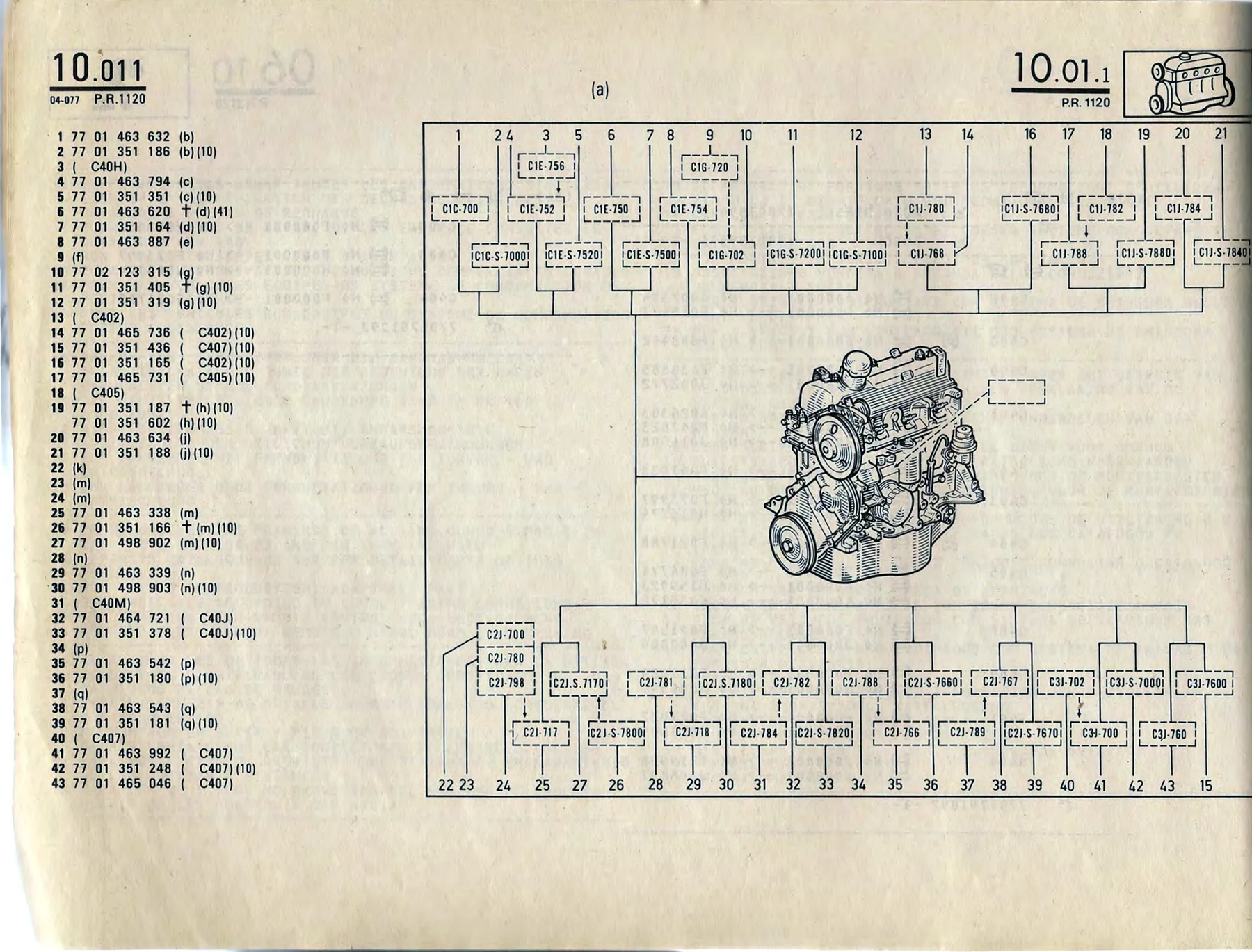 Parts catalogue page 10.01