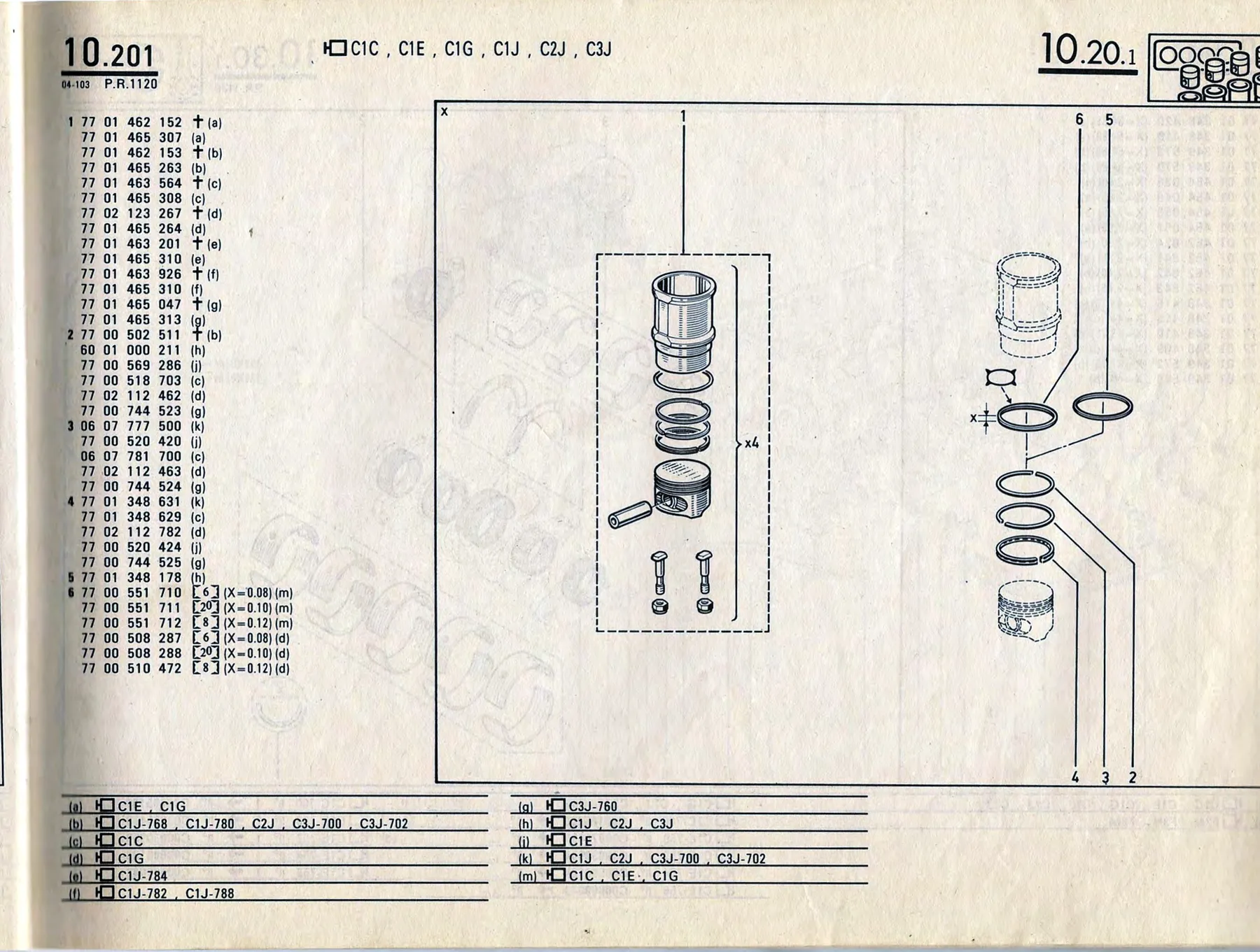 Parts catalogue page 10.20