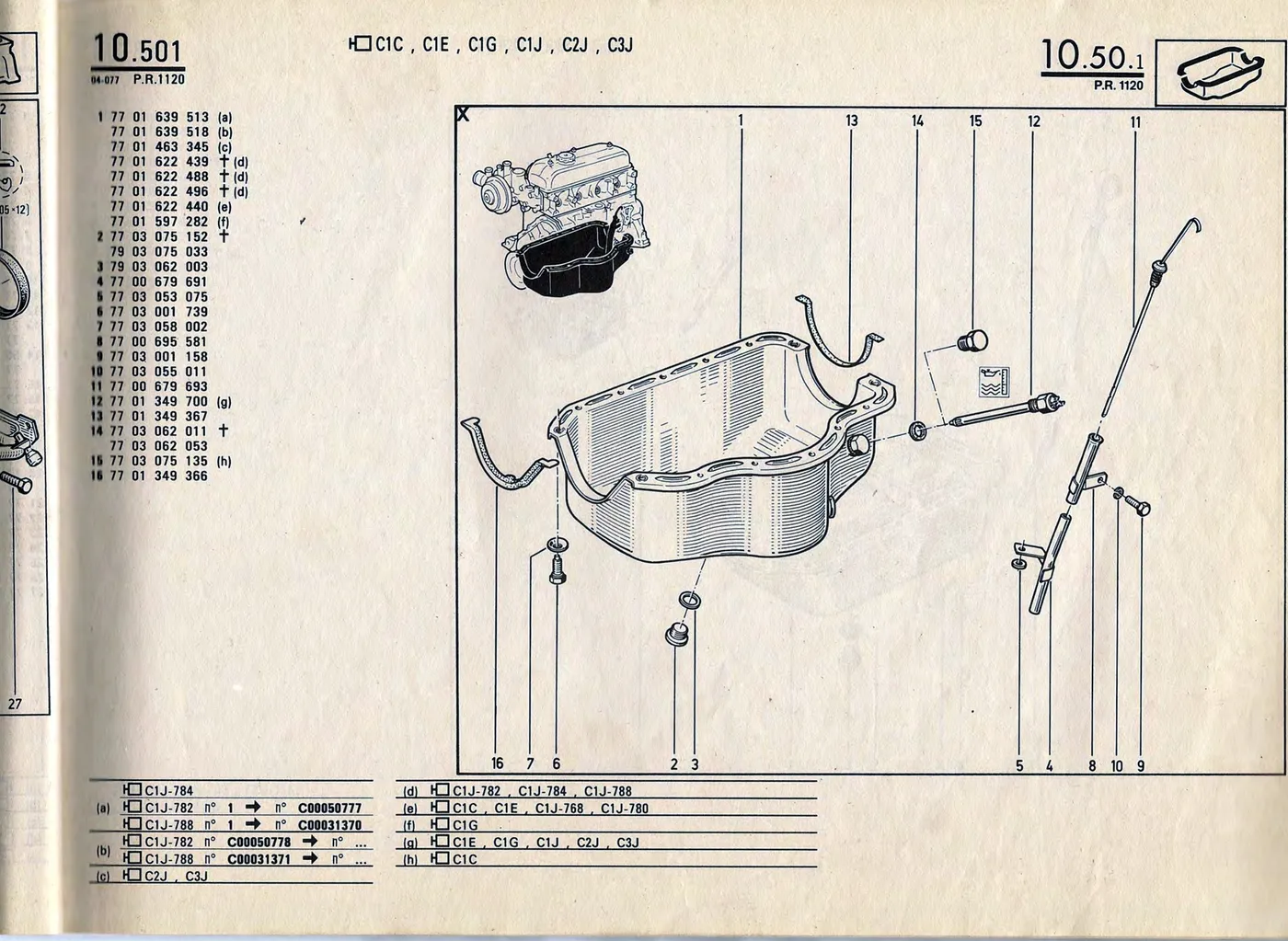 Parts catalogue page 10.50