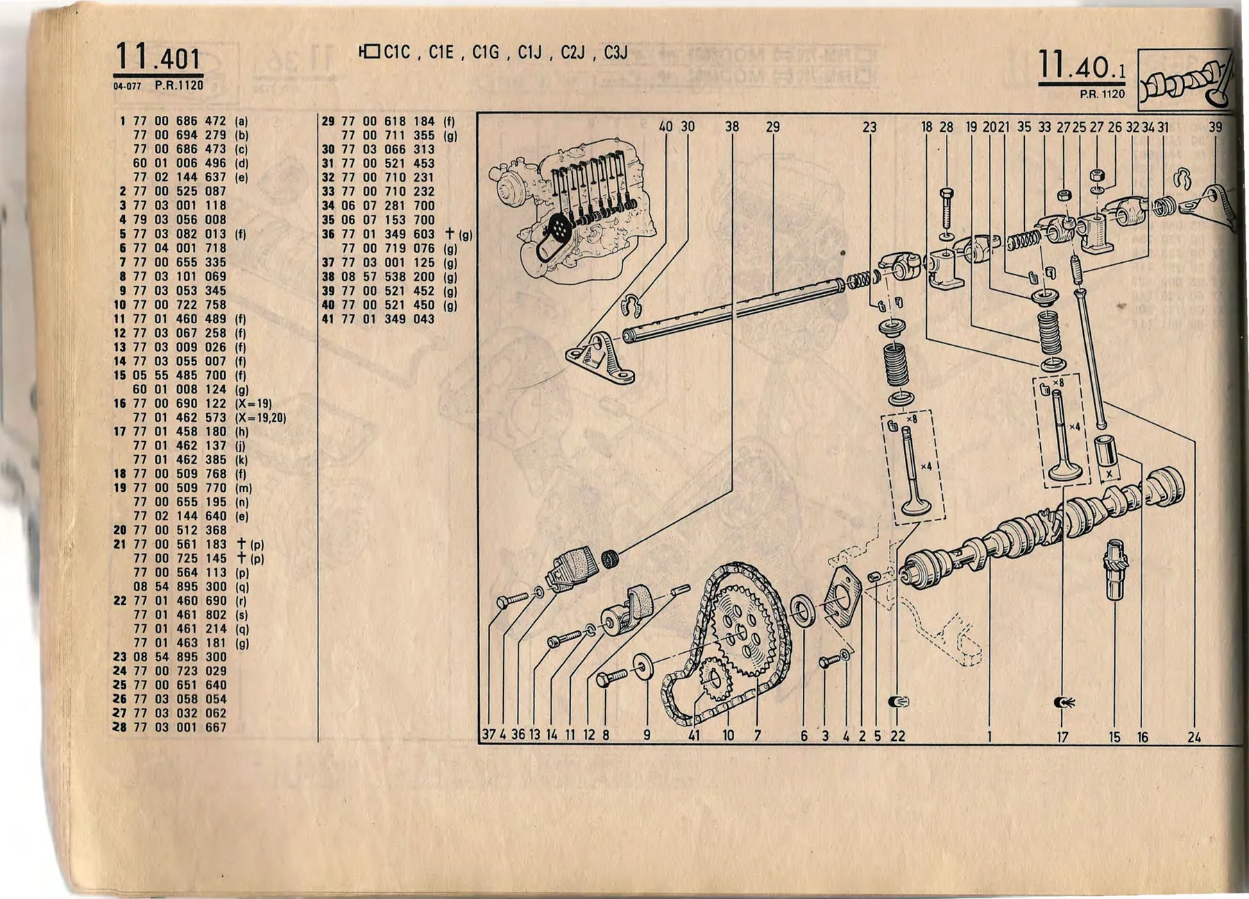 Parts catalogue page 11.40