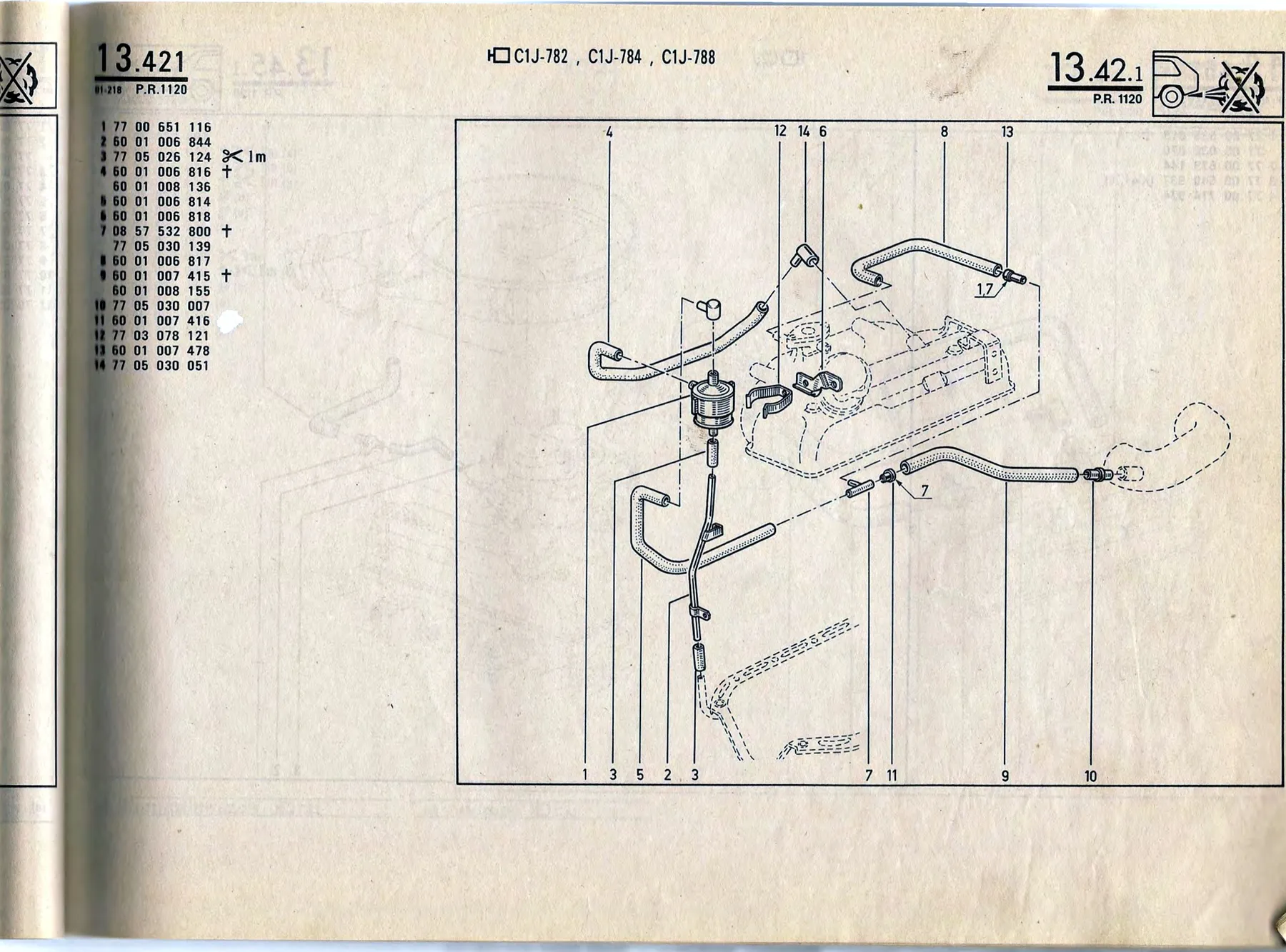 Parts catalogue page 13.42