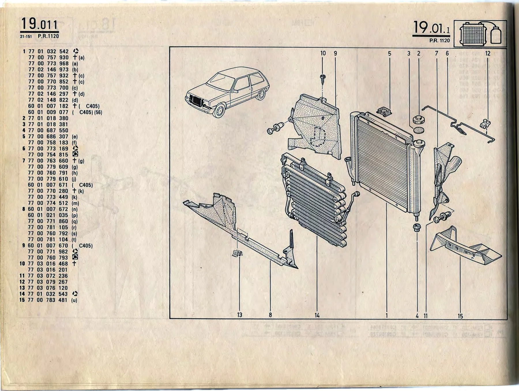 Parts catalogue page 19.01