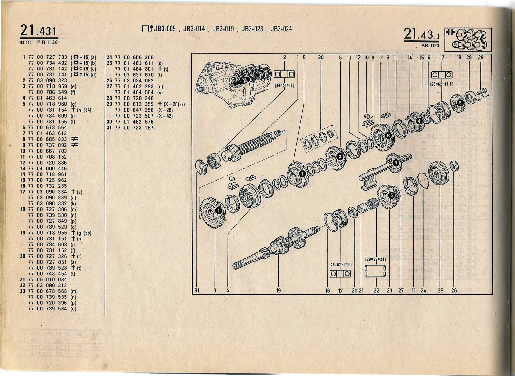 Parts catalogue page 21.43
