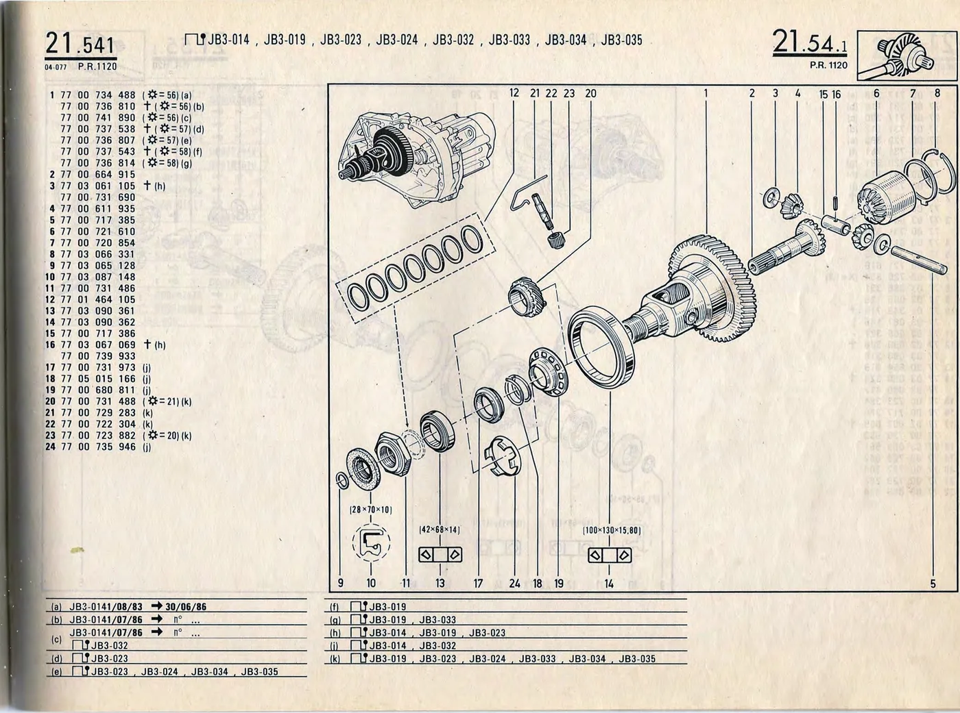 Parts catalogue page 21.54