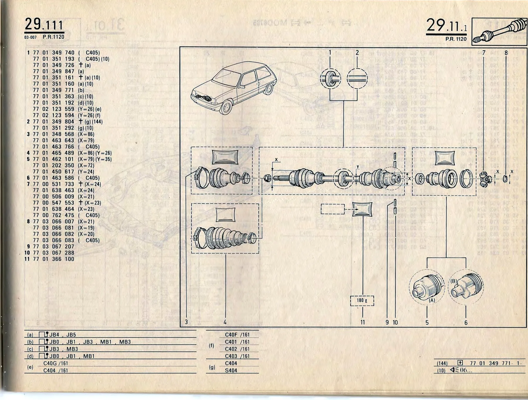 Parts catalogue page 29.11