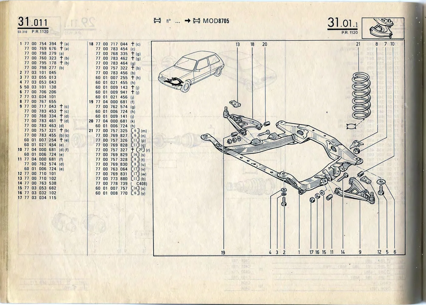 Parts catalogue page 31.01