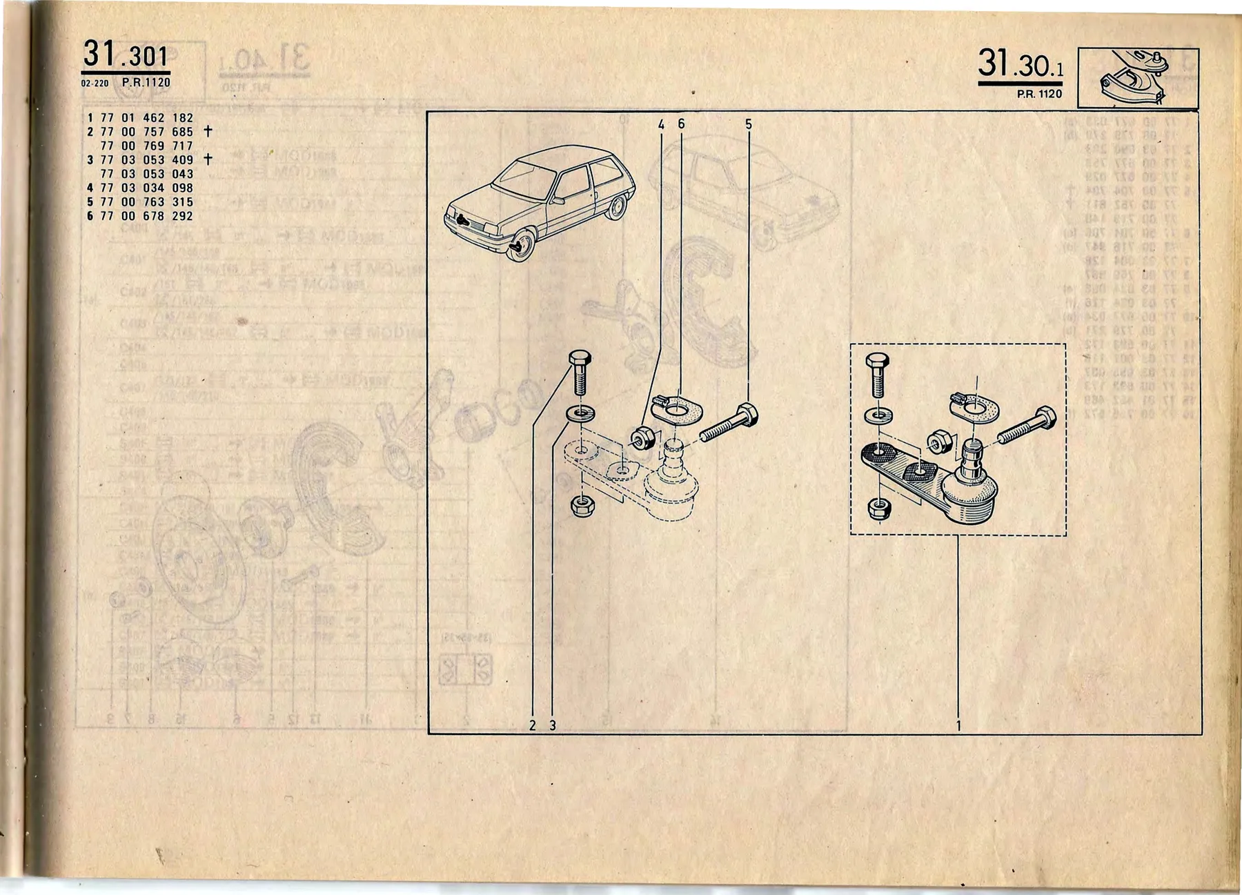 Parts catalogue page 31.30