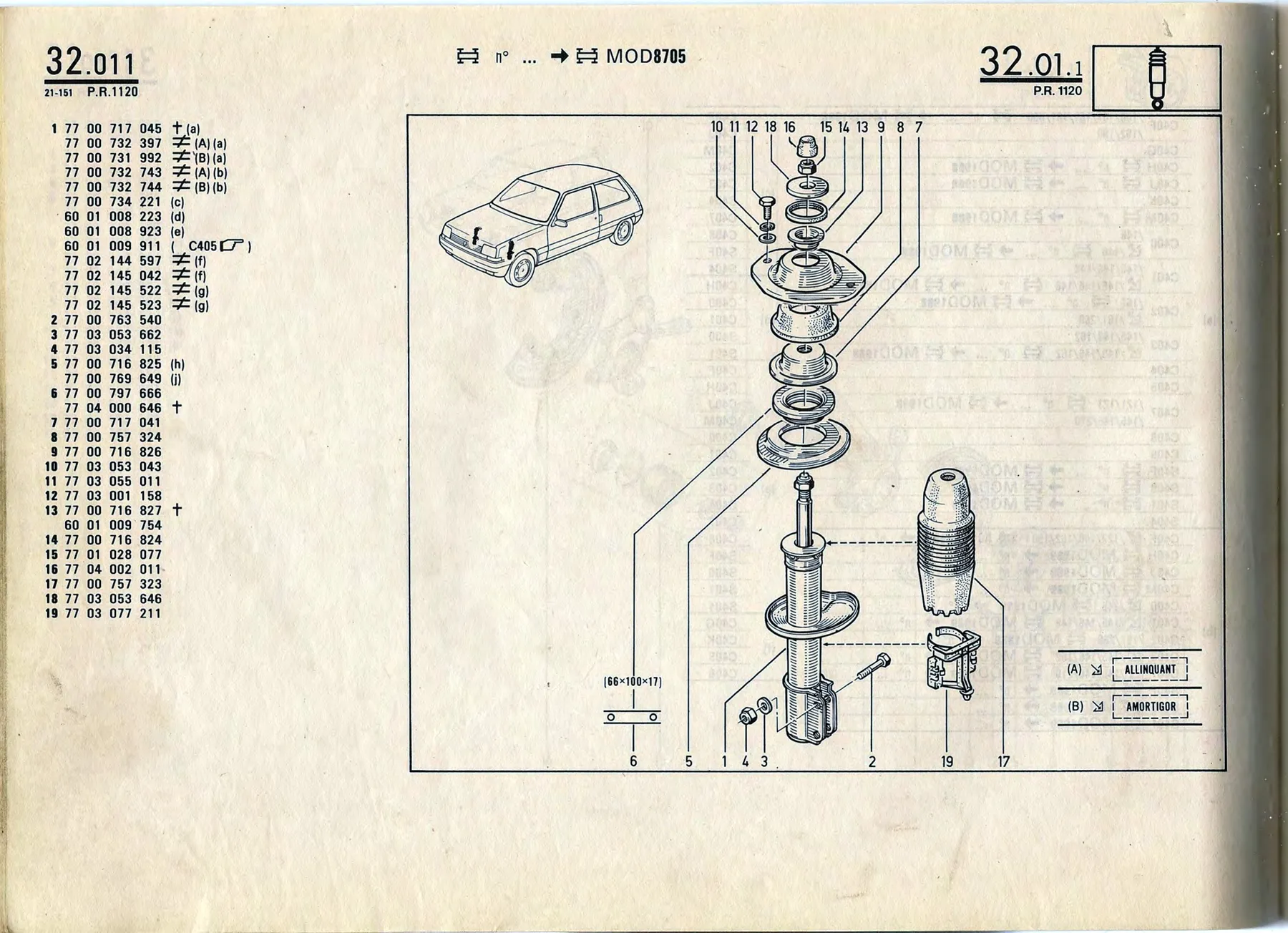Parts catalogue page 32.01