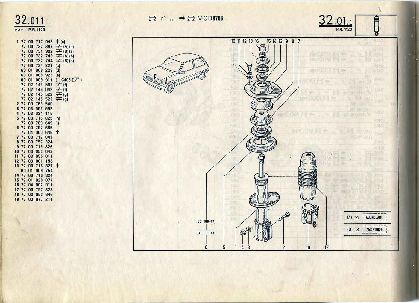 Parts catalogue page 32.01