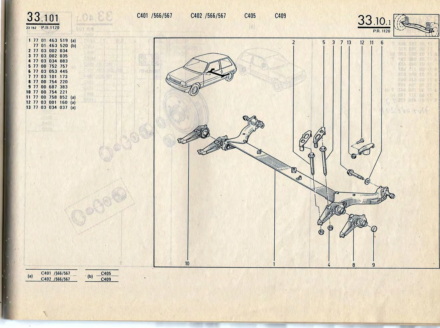 Parts catalogue page 33.10