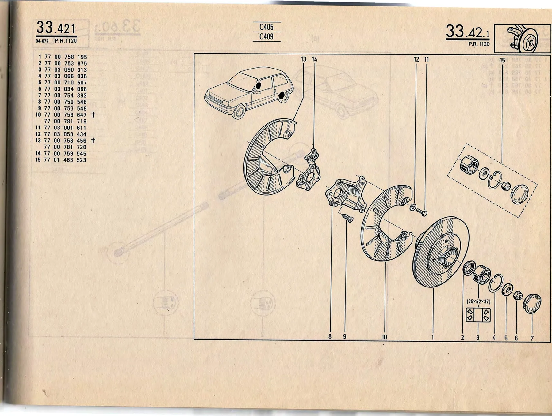Parts catalogue page 33.42