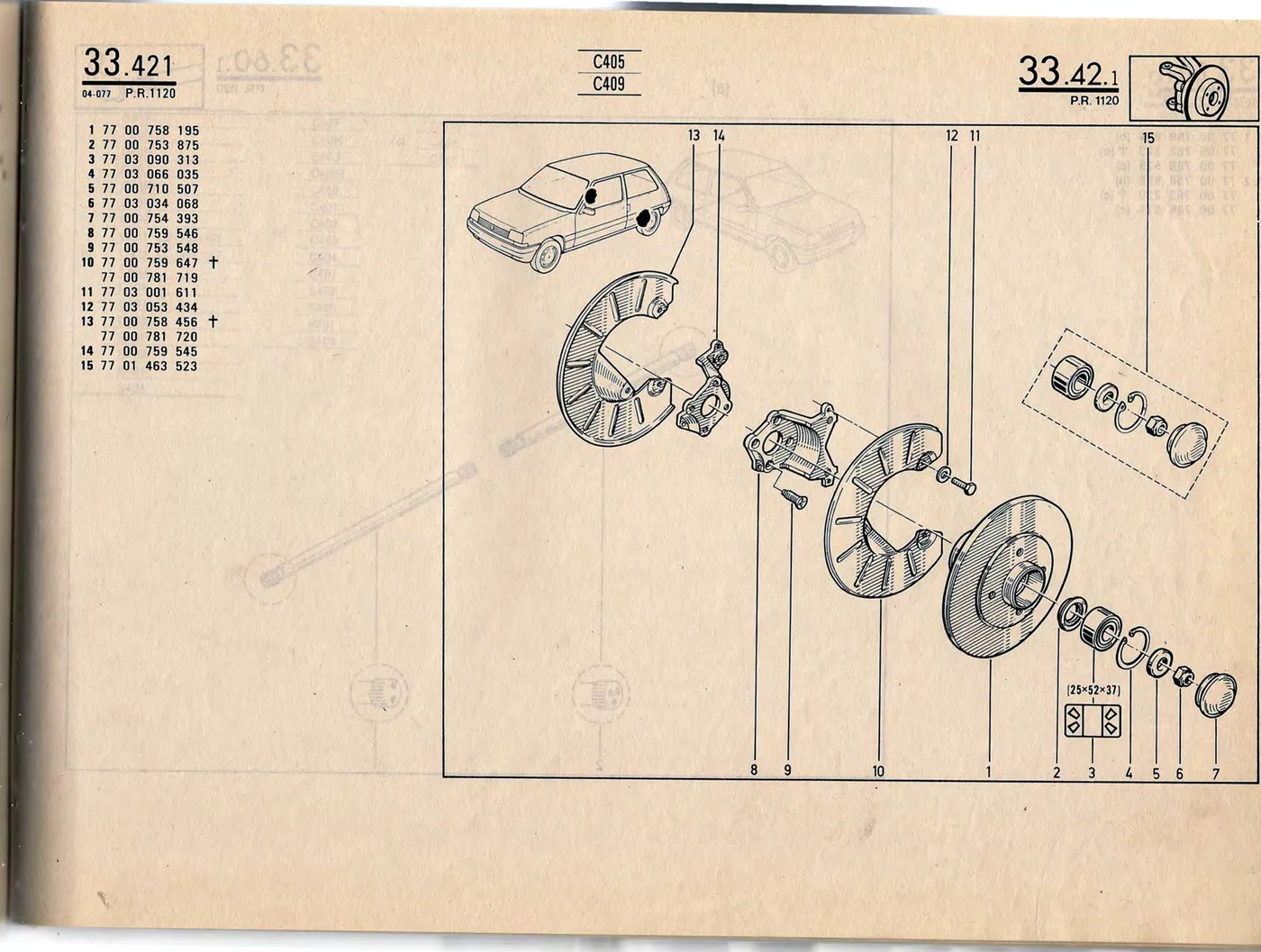 Parts catalogue page 33.42