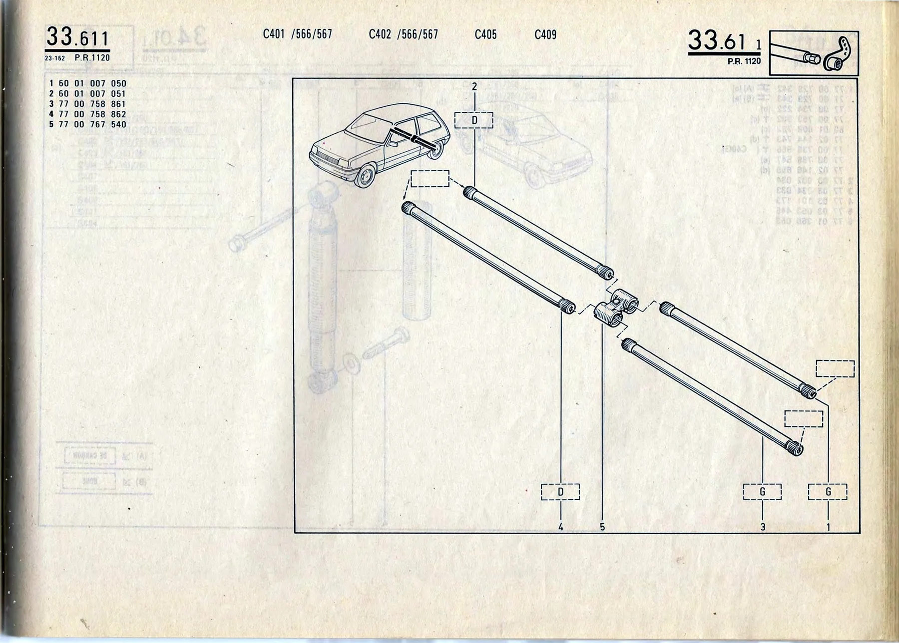 Parts catalogue page 33.61