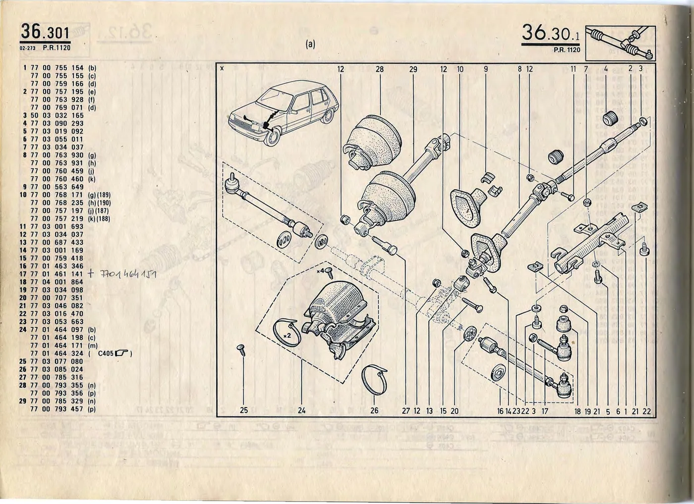 Parts catalogue page 36.30