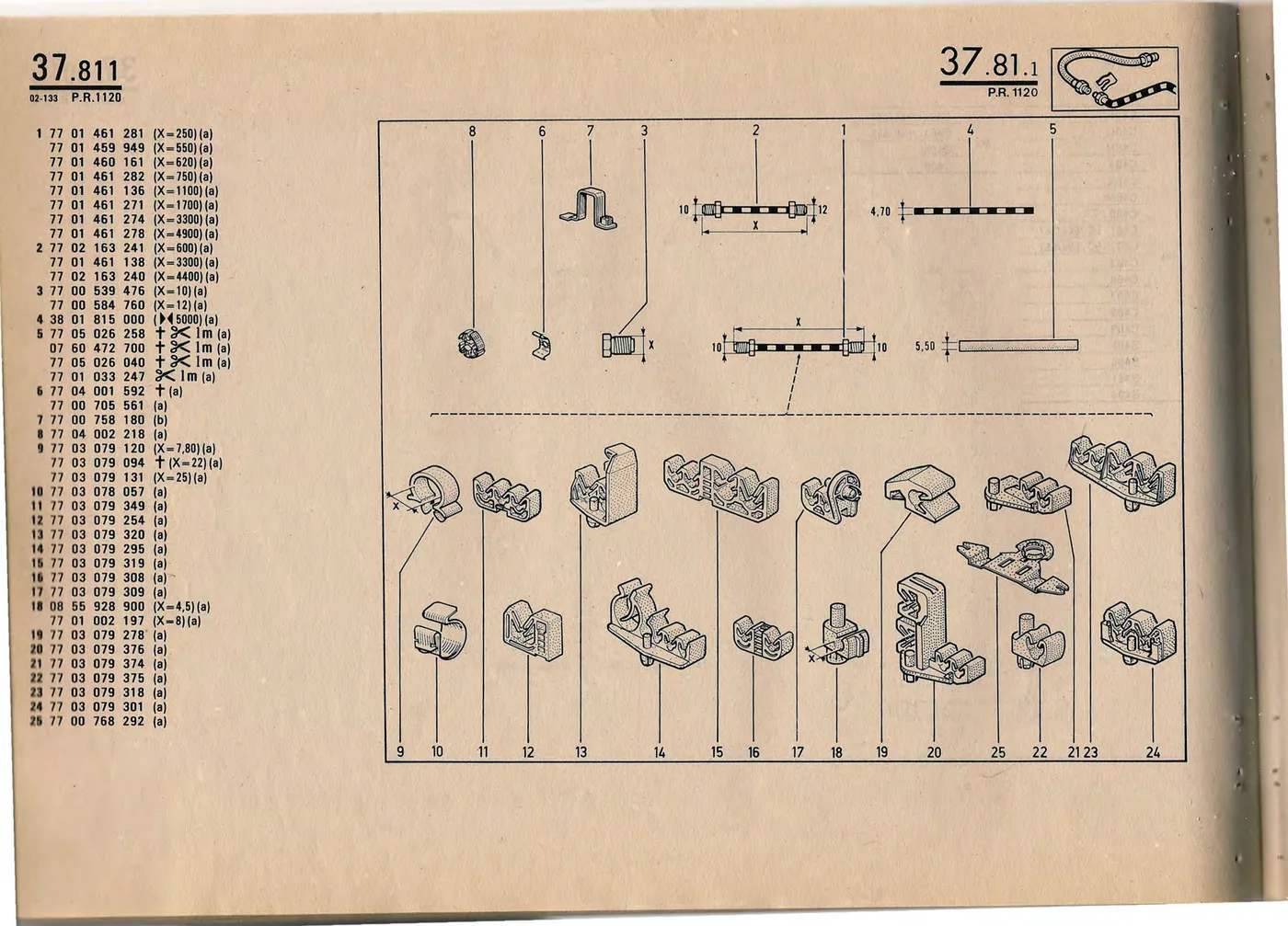 Parts catalogue page 37.81