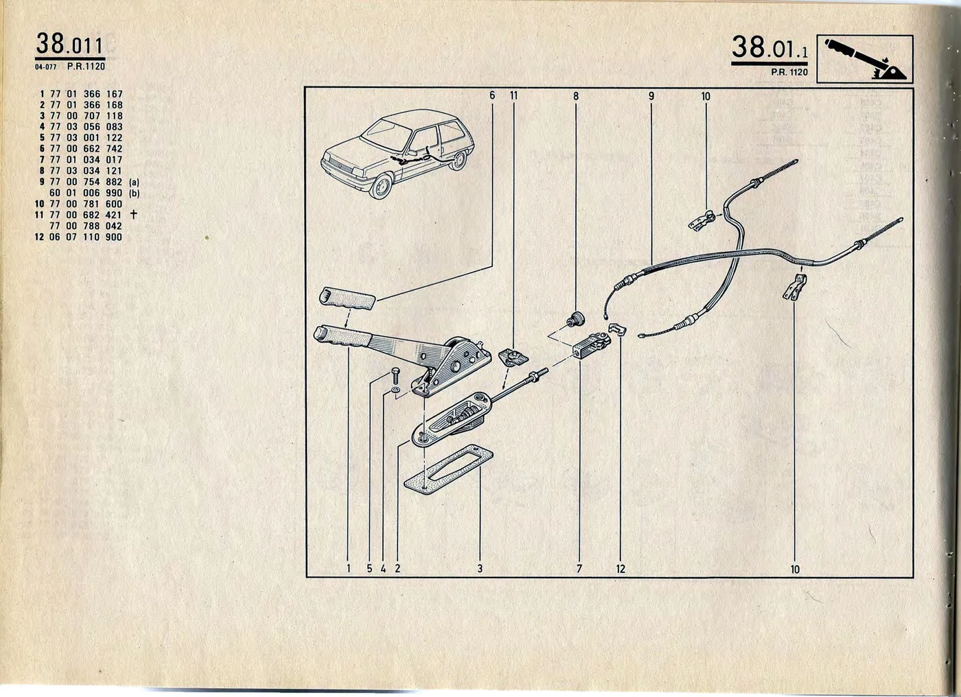 Parts catalogue page 38.01